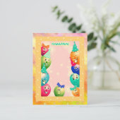 風船をふくらませた ポストカード (スタンド正面)