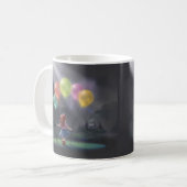 風船を持ったかわいい女の子 コーヒーマグカップ (正面左)