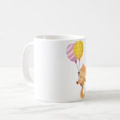 風船を持ったかわいい子ぎつね コーヒーマグカップ (正面左)