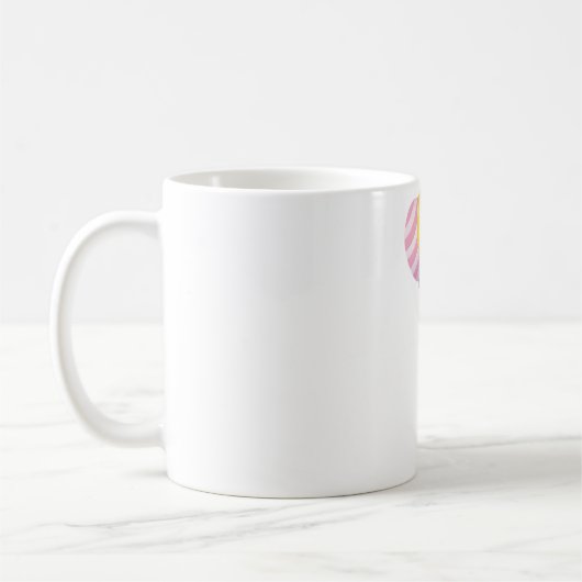 風船を持ったかわいい子ぎつね コーヒーマグカップ (左)