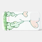 風船を持ったかわいい象 - 名入れケース-M Case-Mate iPhoneケース (裏面 (横))