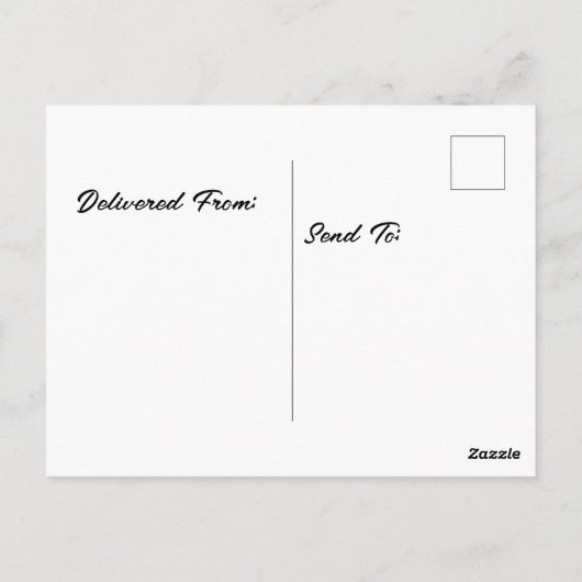 風船を持った自転車に乗ったテディベア ポストカード (裏面)