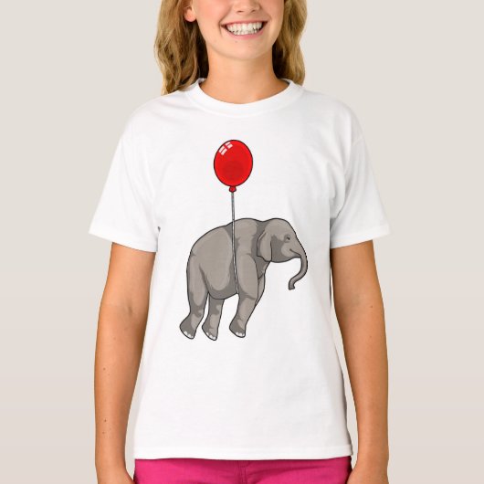 風船を持った象 Tシャツ (正面)
