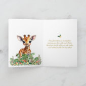 風船を持った赤ちゃんキリン　ありがとう サンキューカード (内部)