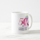 風船を持った50歳の華やかな犬 コーヒーマグカップ (正面右)