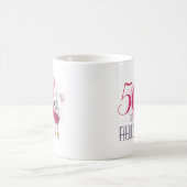 風船を持った50歳の華やかな犬 コーヒーマグカップ (中央)
