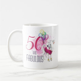 風船を持った50歳の華やかな犬 コーヒーマグカップ