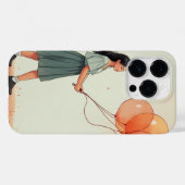 風船を持っている韓国の少女 Case-Mate iPhoneケース (裏面 (横))