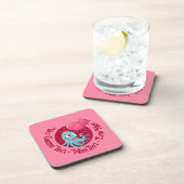 風船を持つタコのかわいいイラストレーション コースター (右側)