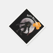 風船を持つハロウィーン人狼 スタンダードカクテルナプキン (角)