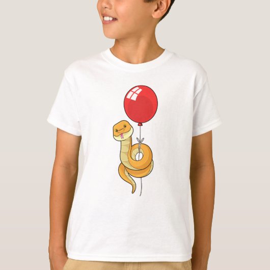 風船を持つヘビ Tシャツ (正面)