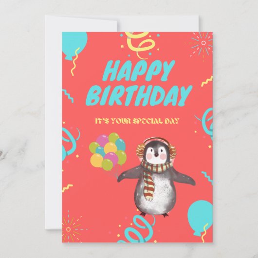 風船を持つペンギン (正面)