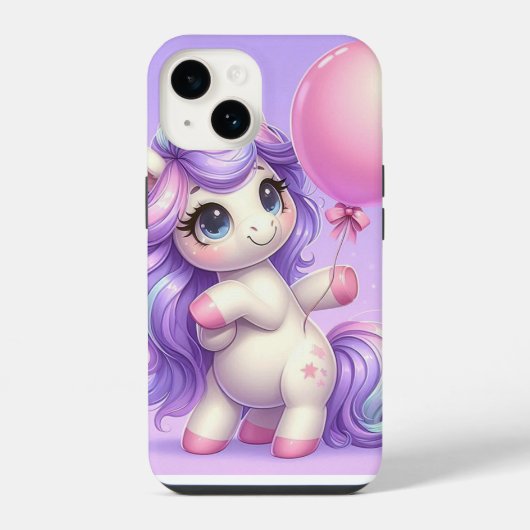 風船を持つユーヌス iPhoneケース (裏面)