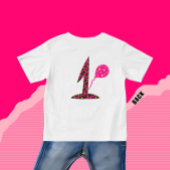 風船を持つ小さな女の子 ベビーTシャツ