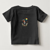 風船を持つ美少年 黒シャツ ベビーTシャツ (裏面)