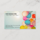 風船を持多色のつ手 名刺 (裏面)