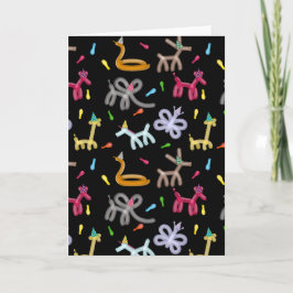 風船アニマル子供パーティーテーマ カード