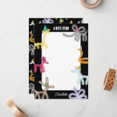 風船アニマル子供パーティーテーマ ノートカード (正面/裏面インサイチュ)