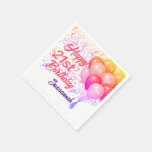風船カスタム付き特別紙吹雪 スタンダードカクテルナプキン (角)