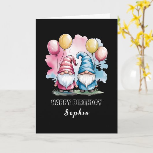 風船カラフルで格言を楽しむ カード (黄色い花)