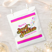 風船カラフルと吹き流しを持つSweet sixteen フェイバーバッグ (クリップ留めされた状態)