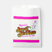 風船カラフルと吹き流しを持つSweet sixteen フェイバーバッグ (正面)