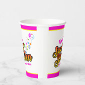 風船カラフルと吹き流しを持つSweet sixteen 紙コップ (右)