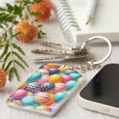 風船カラフル模様 キーホルダー (正面右)
