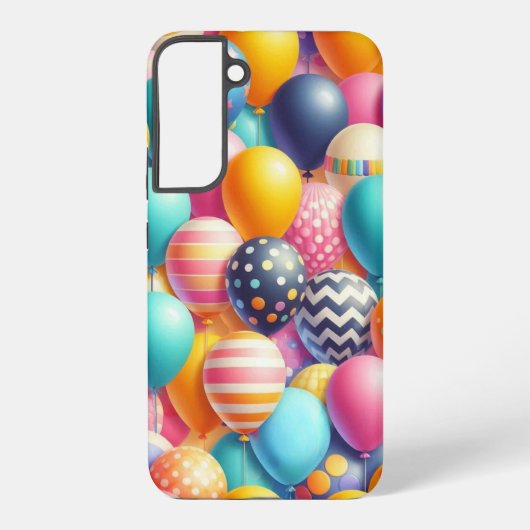 風船カラフル模様 SAMSUNG GALAXYケース (裏面)