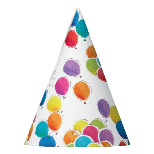 風船カラフル誕生日パーティー帽子の年齢の追加 パーティーハット (左)