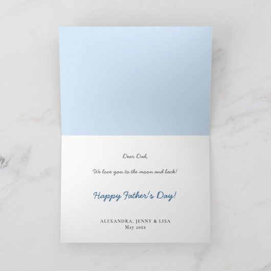 風船カラフル青い赤いオレンジ色の父の日 カード (内部)