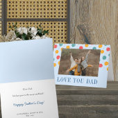 風船カラフル青い赤いオレンジ色の父の日 カード