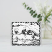 風船カラーリングカード | 絵葉書© ポストカード (スタンド正面)