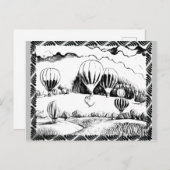 風船カラーリングカード | 絵葉書© ポストカード (正面/裏面)