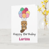 風船カードでバイバーカラフルが飛び上がる カード (黄色い花)