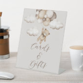 風船カード付きかわいいクマ贈答用台座サイン 台座サイン (インサイチュ)