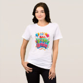 風船ケーキ魔法ハッピーバースデー トライブレンドTシャツ (正面全面)