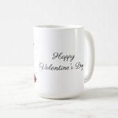 風船バレンタインデーのあるアフリカ系アメリカ人 コーヒーマグカップ (正面右)