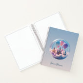 風船パーソナライズされたのある夢のような浮遊都市 ノートブック (内部)
