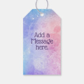 風船パーソナライズされたギフトラベル付きユニコーン ギフトタグ (裏面)