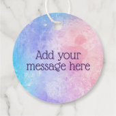 風船パーソナライズされたギフトラベル付きユニコーン フェイバータグ (裏面)