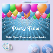 風船パーティーのフライヤー チラシ (シングル)