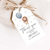 風船ファースト誕生日付き野生のライオン ギフトタグ