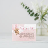 風船ブックス付きピンクテディベアベビーカード エンクロージャーカード (スタンド正面)