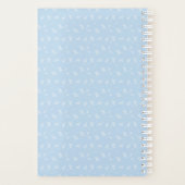 風船ベビー付き可愛い青い水彩象 プランナー手帳 (裏面)