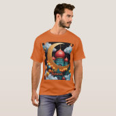 風船メンズシャツ付きイードムバラクお祝い Tシャツ (正面フル)