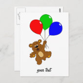 '風船付きの"子ども用はがき ポストカード (正面/裏面)