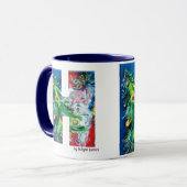 風船付きサンタとクリスマスツリーHモノグラム マグカップ (正面左)