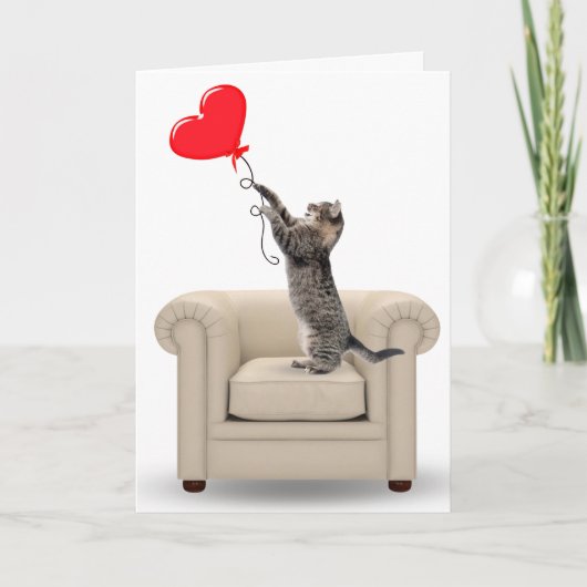 風船付きタビーハート カード (正面)