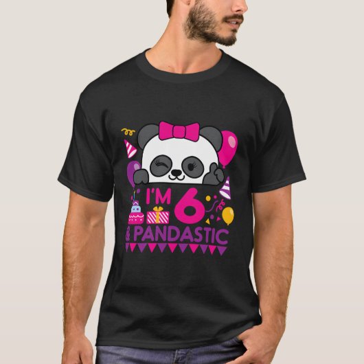 風船付きパンダ6 Py Tシャツ (正面)